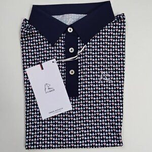 *NWT* RHOBACK Womens Short Sleeve Performance Polo - Queen of Hearts sz Small S